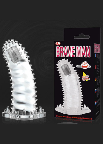 Насадка презерватив із вібрацією "Brave man" LyBaile (302968543)