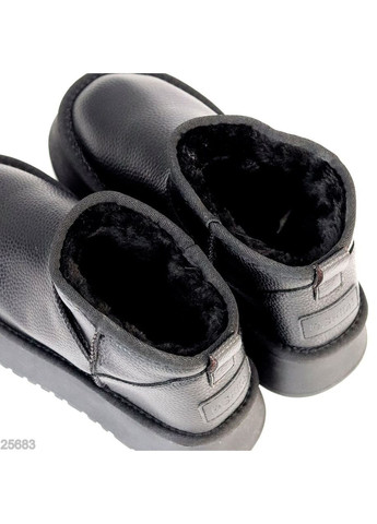 Угги Lomi из натуральной кожи флотарий, черные, зимние на платформе No Brand (365243830)