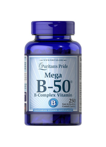 Витамины и минералы Vitamin B-50 Complex, 250 каплет Puritans Pride (293419432)