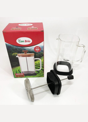 Френч-прес CB-6680В 800 мл, Заварювальний чайник для листового чаю, Френч-прес красивий Con Brio (364664257)