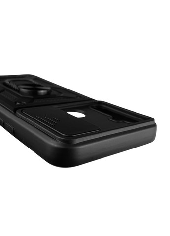 Чохол для 6i броньований з кільцем-тримачем підставкою зі шторкою на реалмі 6 ай чорний rg1 Realme (366229764)