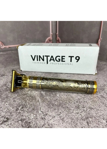 Триммер для бороды VINTAGE T9 Digital Bronze Dragon аккумуляторный беспроводной с насадками, мужской триммер для окантовки. China (354827578)