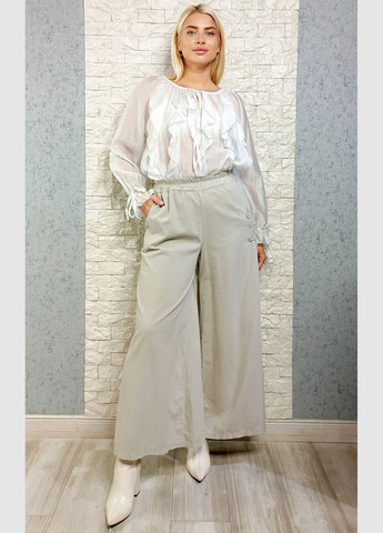 Брюки LUX LUNA палаццо в бохо стилі з аплікацією-квіткою (360788361)