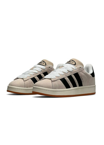 Бежеві Осінні кросівки чоловічі adidas beige black gum No Brand Originals Campus