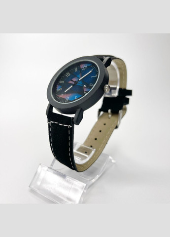 Часы наручные Finding Мужские арабские цифры механизм кварцевый ремешок Эко-кожа Черный Geneva (316660098)