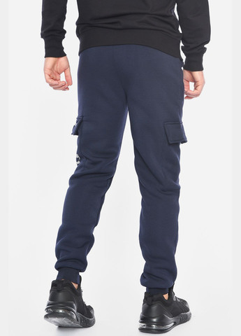 Темно-синие спортивные зимние зауженные брюки Let's Shop