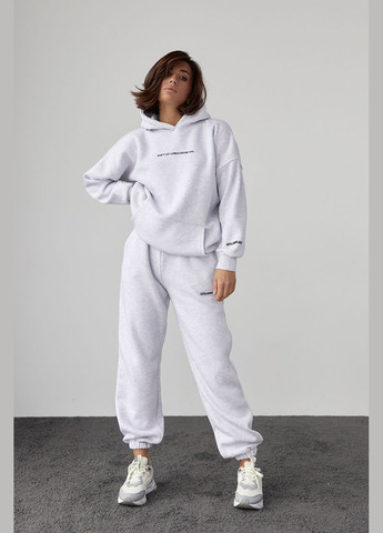 Теплый трикотажный костюм с худи и джоггерами Liton (296909147)