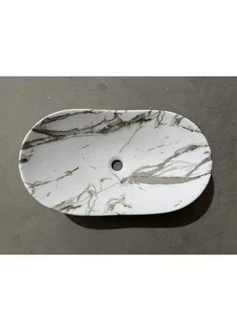 Раковина накладная PREMIUM WAVE-0105 MARBLE 620х360х160mm (MP6559) Mixxus (322074444)