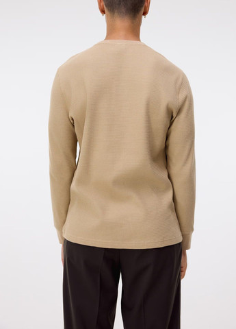 Бежевый демисезонный лонгслив H&M однотонный