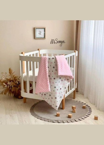 Покривало для дитячого ліжечка 76х96 см в коляску Рожевий (П4К-al-manyunya-001-04) No Brand (316230996)