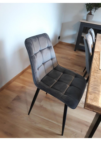 Стілець Chic Velvet Сірий / Чорний CHICVCSZ14 Signal (372178772)
