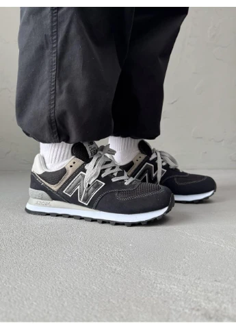 КРОСІВКИ ЖІНОЧІ NEW BALANCE 574 LEGACY BLACK GREY НЬЮ БЕЛАНС 574 ЧОРНІ No Brand чорні демісезони (390649944)