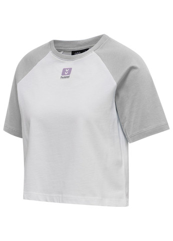 Футболка с логотипом для женщины 213648 белый, серый Hummel - (263130593)