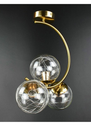 Стельова люстра на 3 лампочки 26439 Латунь 45х24х40 см. Sunnysky (324396167)