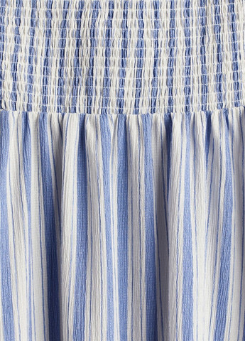 Молочное кэжуал платье H&M в полоску