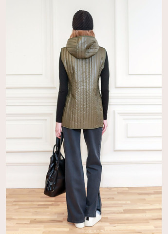 Оливкова стьобана жилетка з капюшоном Альфреда Dolcedonna (307183076)