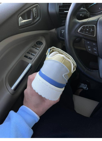 Бежевые демисезонные кроссовки мужские adidas forum beige blue адидас форум No Brand