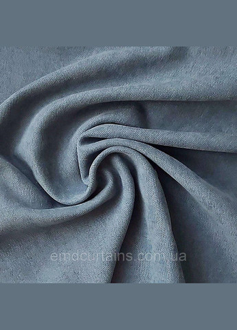 Штора на тесьме 1 шт. с подхватом ширина-220 высота-250 микровелюр Серо-синий No Brand (337358346)