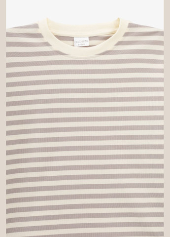 Комбинированная летняя футболка с узором для девочки 137 116 см. молочно-серый shop (2000990975485) Lizi Kids