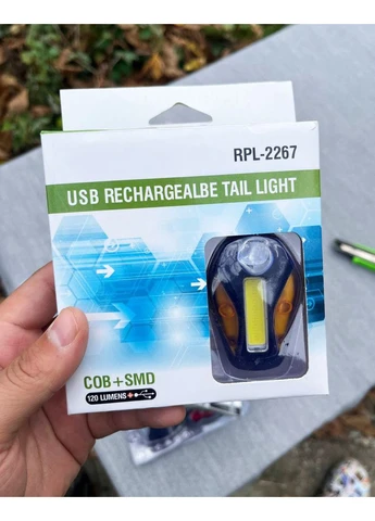 Вело фара мигалка RPL-2267 велосипедний задній акумуляторний ліхтар габаритний вогонь 5 різних режимів WD (297330999)