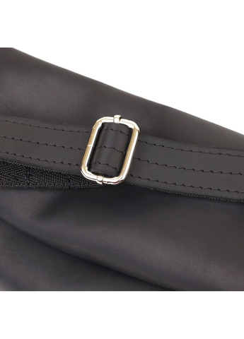 Сумка бананка чоловіча чорна вінтажна шкіряна 34×14×7 см 23138 Shvigel (362417676)