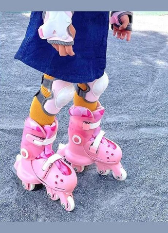 Роликовые коньки Twista, размер 30-34, розовый Yvolution (333317157)