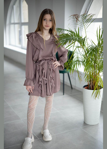 Коричневое платье подростковое IRmAS (326766601)