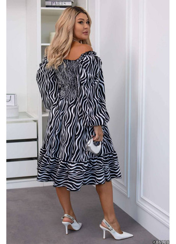 Черно-белое повседневный платье женское стильное демисезонное LeVi