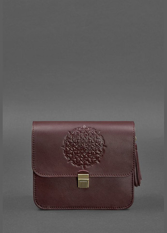 Шкіряна жіноча бохо-сумка Лілу бордова Krast (A-026267) BlankNote кросс-боди (327874321)