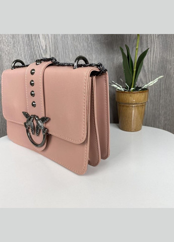 Женская мини сумочка клатч с птичками Розовый No Brand (298997036)