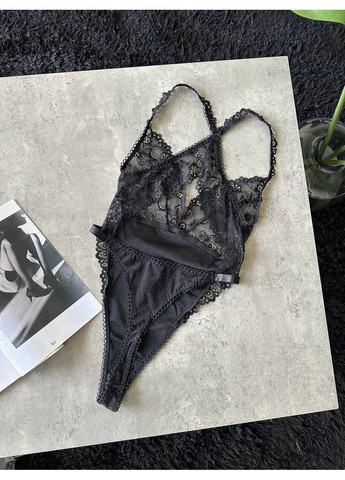 Боді чорне з м’якою чашечкою та зйомним поясом Vital-Textile 136/49 (361853753)