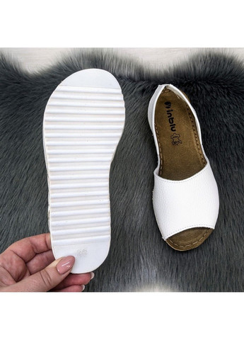 Босоніжки жіночі білі шкіряні Inblu (299808467)