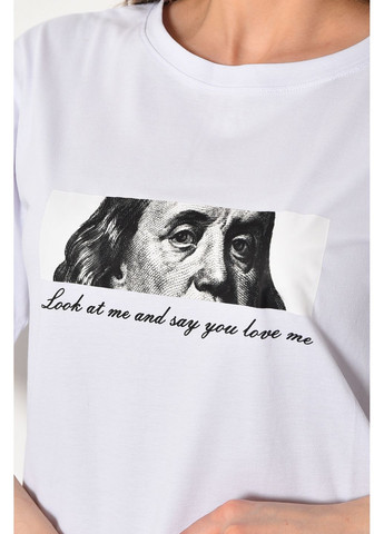 Жіноча туніка з тканини лакоста білого кольору. Let's Shop (351851236)