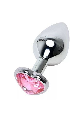 Анальный плуг пробка S с красным камнем в форме сердца с лубрикантом Шоколад No Brand (340914449)