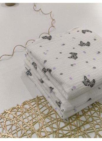 Муслиновые непромокаемые пеленки на трикотажной мембране, размер 40*57 No Brand (370370168)