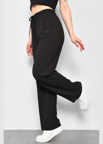 Штаны женские расклешенные черного цвета Let's Shop (285692156)