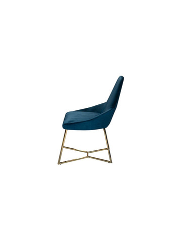 Стул Гелекси лазурный металл сиденье ткань 500x550x950 золото Prestol (372178340)