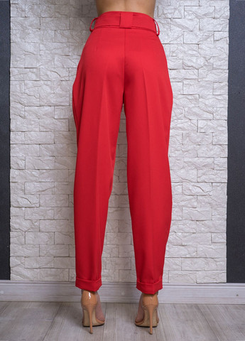 Красные кэжуал демисезонные зауженные, укороченные брюки R & Y