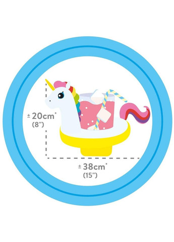 Подстаканник надувной, который плавает 57506 «Единорог», 41 х 20 см, 3 шт Intex (300374399)