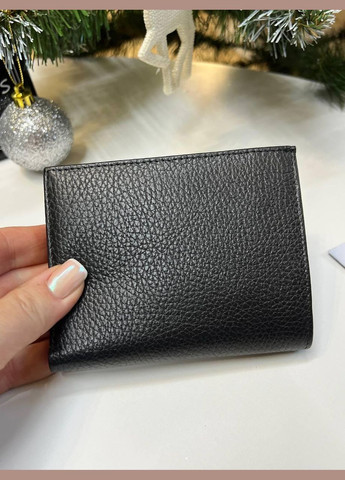 Жіночий гаманець Туреччина натуральна шкіра маленький місткий на кнопці з монетницею чорний з червоною серединою Karya (341322923)