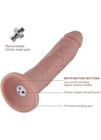 Фалоімітатор з вібрацією для секс-машин Silicone Dildo with Vibe Hismith (316252445)