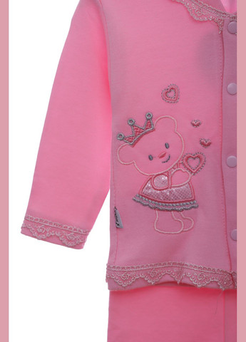Розовый демисезонный костюм мишка см (37158) BABYKROHA