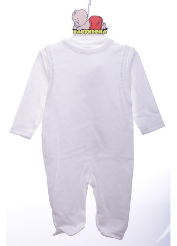 Белый демисезонный набор для новорожденной девочки хлопковый i love you mummy белый 68 см (43058) Nafitto