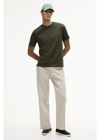 Темно-зелена футболка H&M regular fit