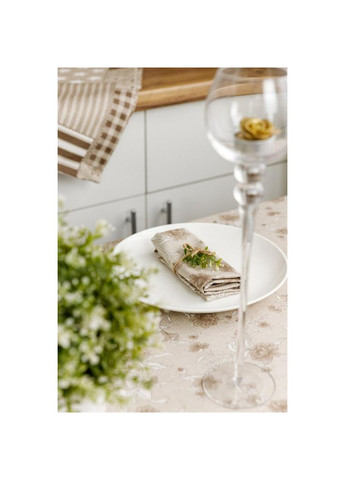 Скатерть Цветы беж Господиня 180х136 см (4823093450912) Прованс (372614082)