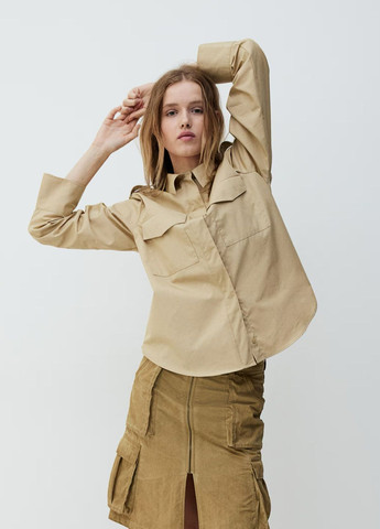 Бежевая рубашка H&M