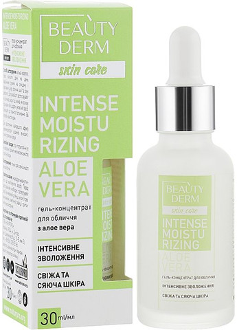 Гель-концентрат для лица из алоэ вера Intense Moistrizing Aloe Vera 30ml (898473-54920) Beauty Derm (368636708)