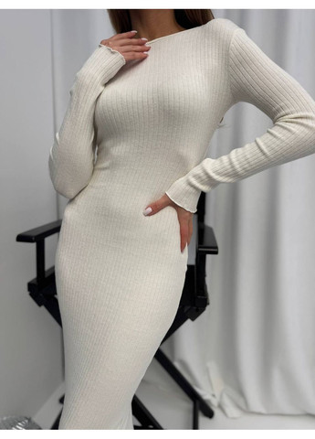 Молочное женское платье из ангоры Osoblyva