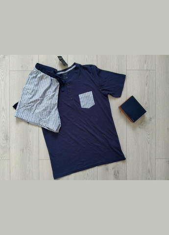 Піжама чоловіча домашній костюм одяг для дому та сну футболка + шорти р. s Livergy (291841800)