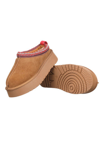 Угги женские зимние теплые без застежек замшевые на высокой подошве повседневные для прогулок без пятки коричневые T35-2 Hengji (305573610)